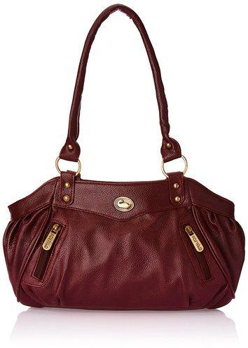 Leather Handbags, Color : Maroon