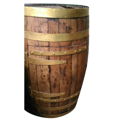 Vintage Oak Wooden Barrel