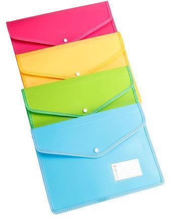 Vajawat Plain PVC Documents File Folder, Color : Red, yellow, green blue