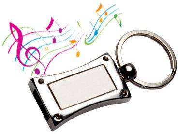 Musical Keychain, Color : Silver