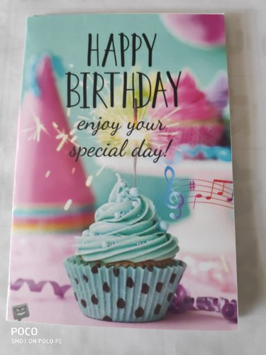 Musical Singing Recordable Voice Greeting  Card Happy Birthday To You