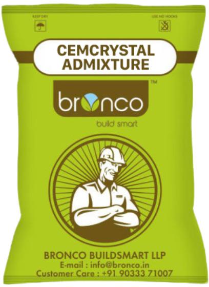 Bronco Cemcrystal Concrete Waterproofing Admixture, Packaging Size : 25kg