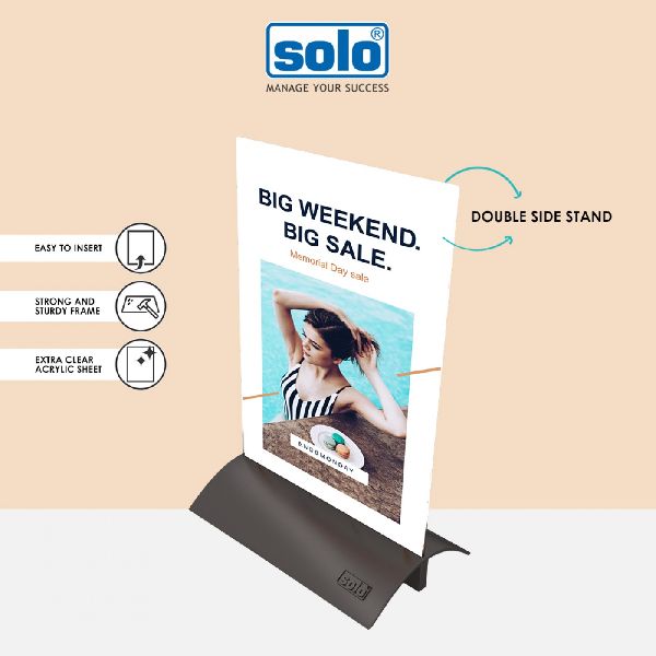 Solo Acrylic Sign Holder, Size : A4