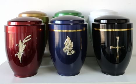 Polished Printed Metal Funeral Cremation Urn, Style : Amtique