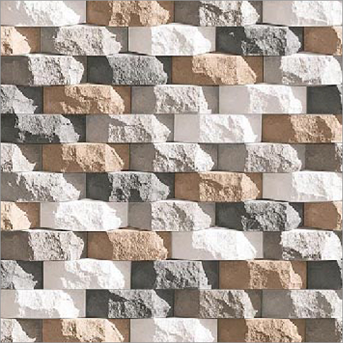 Rectangular Polished Ceramic High Depth Glossy Tiles, for Construction, Size : Standard