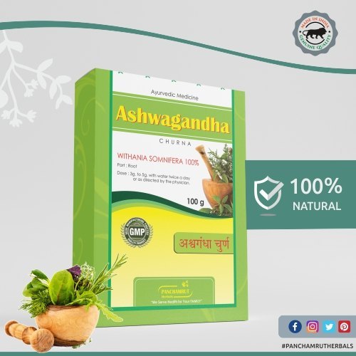 Panchamrut Herbal Ashwagandha Churna, Packaging Size : 100 gm