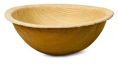 4 Inch Round Areca Leaf Bowl, Color : Brown