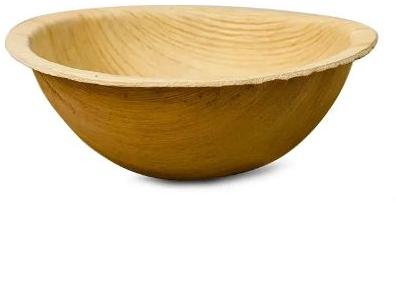 5 Inch Round Areca Leaf Bowl, Color : Brown
