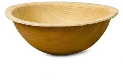 7 Inch Round Areca Leaf Bowl, Color : Brown