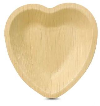 Heart Shaped Areca Leaf Plates, for Serving Food, Feature : Biodegradable, Disposable, Eco Friendly