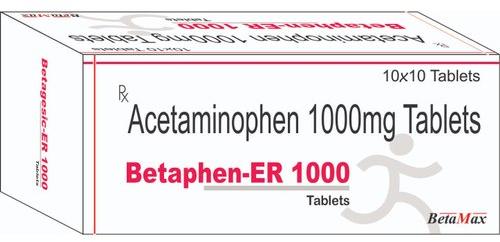 Betaphen-ER Acetaminophen Tablets, for Hospital, Packaging Type : Box