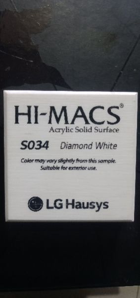 LG Hi Macs Acralic Solid Surface Daimond Whait