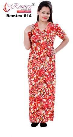 DtoD Printed cotton Knitted Dress, Occasion : Wash care