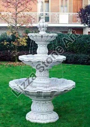 White Marble Fountain, for Garden, Outdoor, Design : Antique
