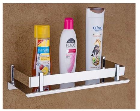 Stainless Steel Wall Shelf, Color : Silver