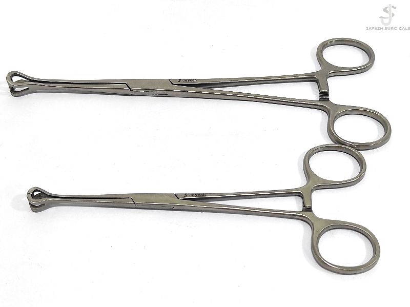 Polished Stainless Steel Babcock Forcep, for Surgical Use, Size : 6inch, 8inch