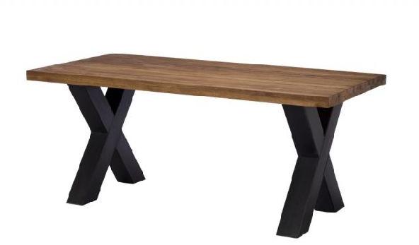 Wood Cross Leg Dining Table, for Cafe, Garden, Feature : Stocked, Stylish Look