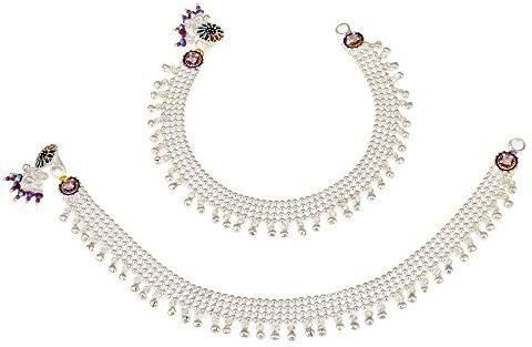 Fancy Silver Anklets