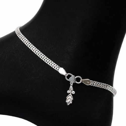 Plain Silver Anklets