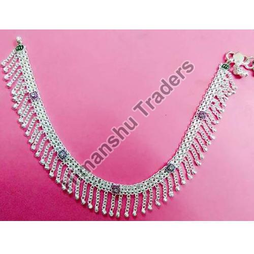 Modern Silver Anklets, Packaging Type : Plastic Packet