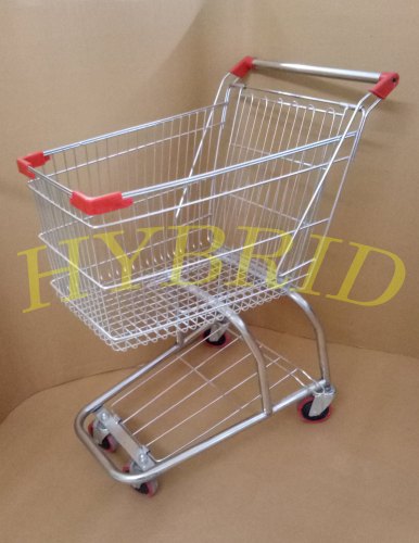 Stainless Steel Shopping Trolley, Color : Red