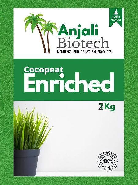 2kg Enriched Coco Peat Powder, for Agricultural, Color : Brown