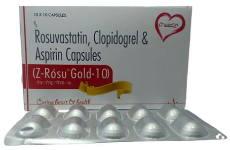 Rosuvastatin, Clopidogrel And Aspirin Capsules