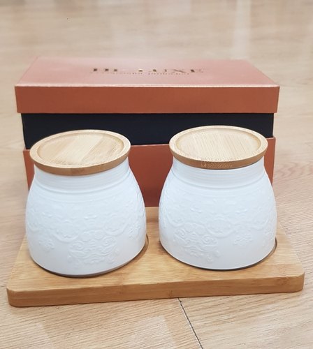 Ceramic Jar, Color : White