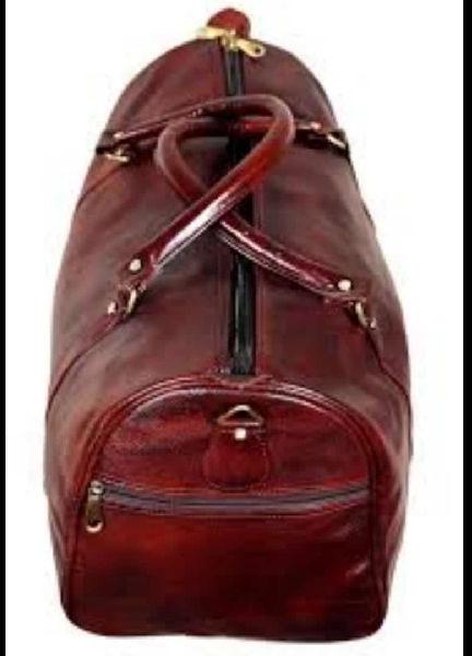 Plain Genuine Leather duffle travel bag, Feature : Light Weight