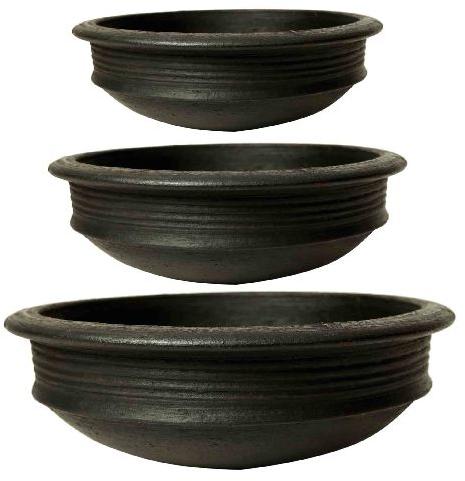Black Clay Pot Set