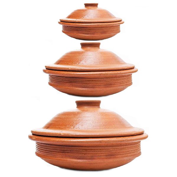 Red Clay Pot Set with Lid