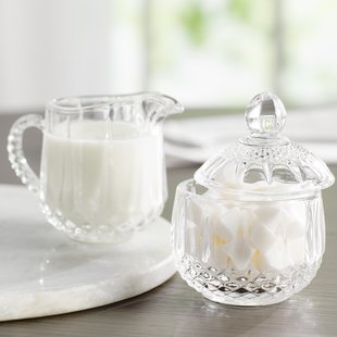 Plain Glass Sugar Bowl Set, Feature : Attractive Design, Heat Resistance