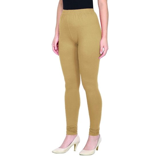 Gold Colour Shimmer Full Length Stretchable Churidar Leggings LGS06.-thanhphatduhoc.com.vn