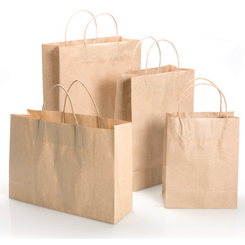 Plain paper shopping bag, Color : Brown