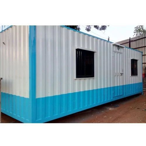SFAB Engineers Steel Rectangular Portable Office Cabin, Color : Blue