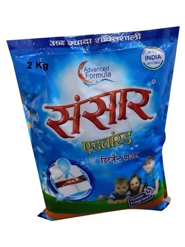 Sansar 2 Kg Detergent Powder, for Cloth Washing, Color : White