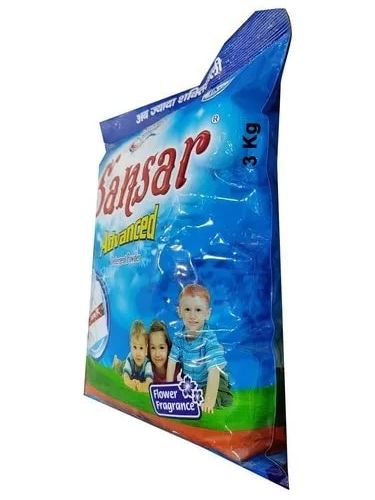 Sansar 3 Kg Detergent Powder, for Cloth Washing, Color : White