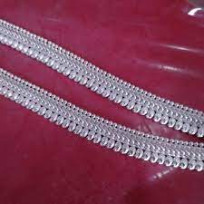 Polished Madrasi Silver Payal, Packaging Type : Plastic Packet