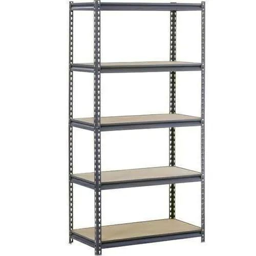 Rectangular Heavy MS Slotted Angle Storage Rack, for Industrial Use, Style : Double Faced