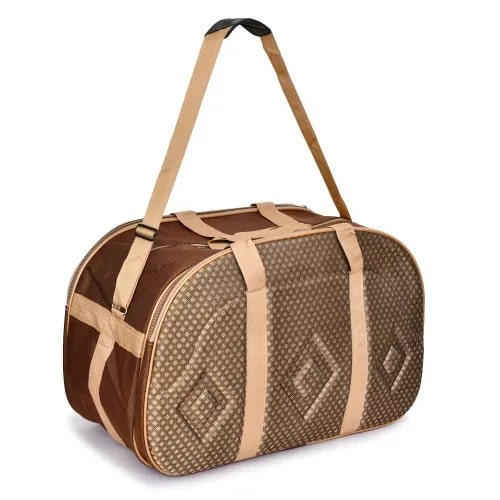 Brown Polyester Duffle Bag, Size : 59 x 35 x 24cm