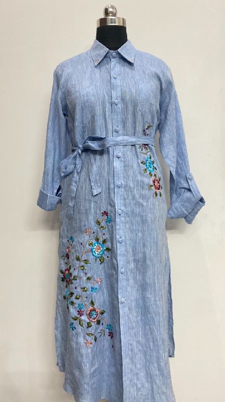 Cotton Embroidered Ladies Long Dress, Occasion : Casual Wear