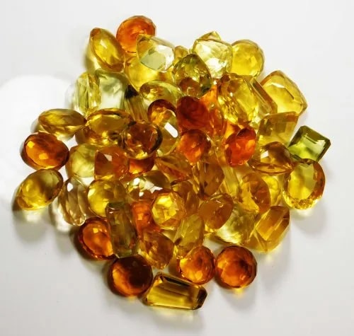 Polished Natural Yellow Topaz Gemstone, for Jewellery, Size : Standard