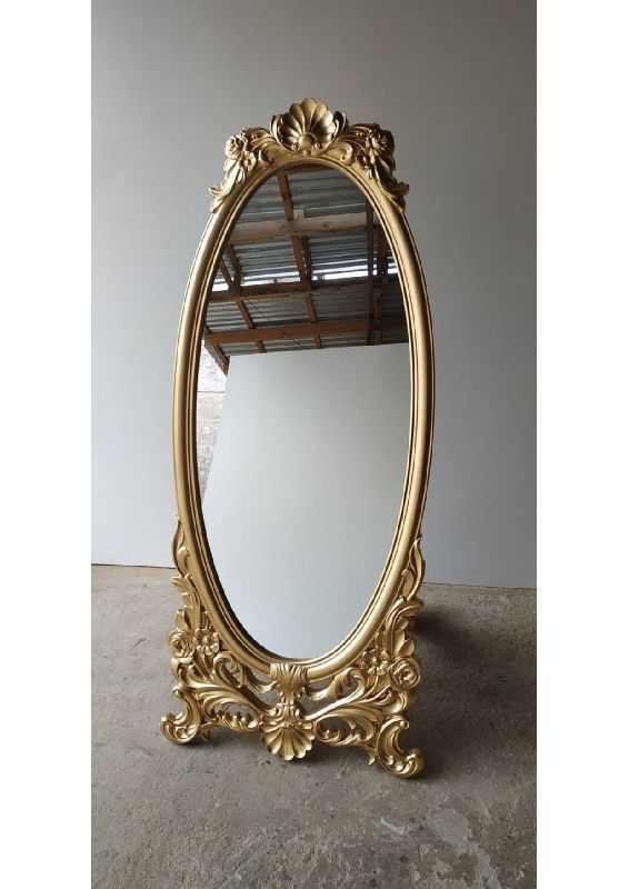 Standalone Mirror, Frame Material Wood by New Saima Handicraft from