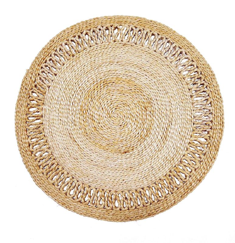 Round Malvolio Braided 12 inch Jute Placemat, for Homes, Resorts ...