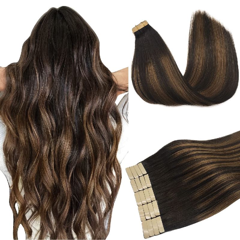 Natural Brown Hair Extension, for Parlour, Personal, Style : Curly, Straight, Wavy