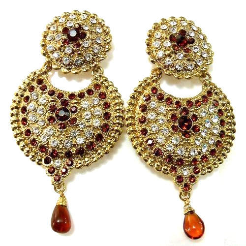 Polished imitation earrings, Style : Antique