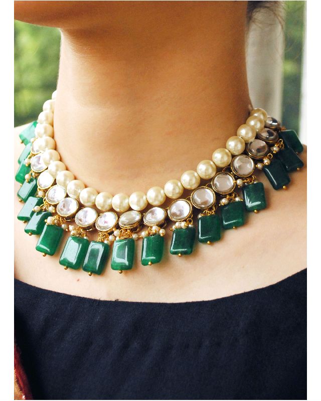 Polished Stone Necklace, Style : Classy