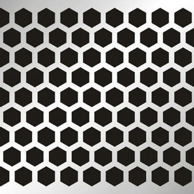 VIKRAM STEEL Non Coated Hexagonal Perforated Sheets, for Fabrication sound insulation, Size : 8 x4