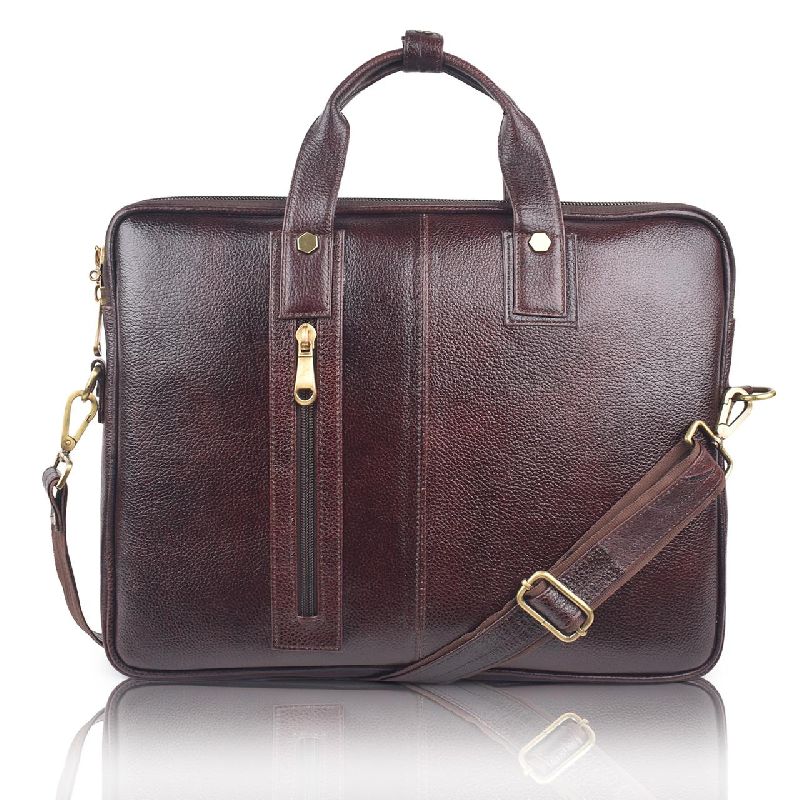 Plain Leather Conference Bag, Style : Handled, Zipper