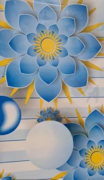 BLUE FLOWER PETLAM ALUMINIUM COMPOSITE PANEL